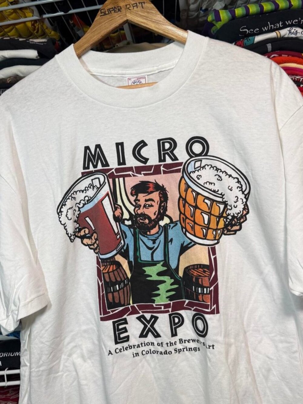 90s vintage micro expo Colorado spring beer festival t shirt white